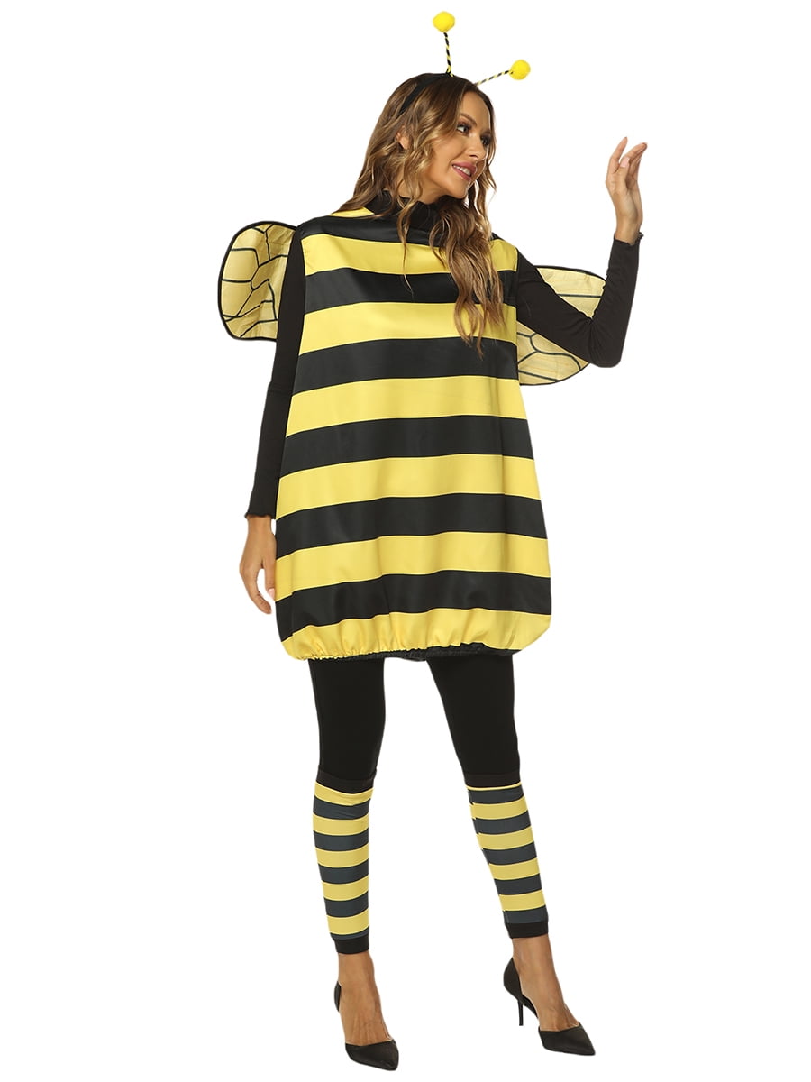 Family Matching Halloween Costumes for Women Kids Cosplay Set Bee Dress