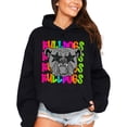thumbnail image 5 of Bulldogs Mascot Hoodie for Women Teen Girls School Spirit Game Day, Black Hoodie, M, 5 of 8