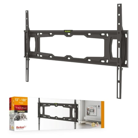 Barkan Fixed TV Wall Mount 32 - 90 inch Low Profile Auto Locking Patent Lifetime Warranty