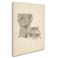 thumbnail image 2 of Trademark Fine Art "Old Sheet Music Map of Louisiana" Canvas Art by Michael Tompsett, 2 of 3