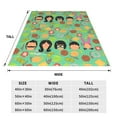 thumbnail image 2 of Bob's Burgers Bed Blanket Super Soft Fleece Throw Blanket Lightweight Warm Cozy Cartoon Blankets Gifts for Kids Adults 40"x30", 2 of 8