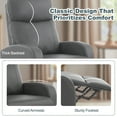 thumbnail image 4 of Korser Sillón Reclinable Push Back con Masaje y Calefacción, Silla Individual para Adultos con Reposapiés de Cuero Sintético para Sala de Estar, Gris, 4 of 6