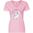 thumbnail image 3 of Inktastic I'm Purrdy Cute White Kitty Cat Women's V-Neck T-Shirt, 3 of 5