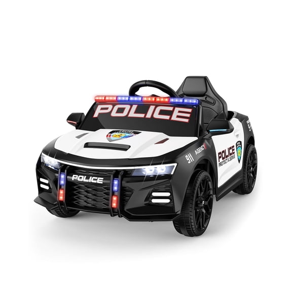 LIGIANT 12V Kids Ride On Police Car with Remote, Siren, Lights & Music, Electric Toy for Ages 3–6