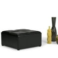 thumbnail image 6 of Pemberly Row Faux Leather Coffee Table Storage Ottoman in Midnight Black, 6 of 7