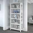 thumbnail image 2 of Bush Furniture Key West Tall 5 Shelf Bookcase, Pure White Oak, 2 of 6