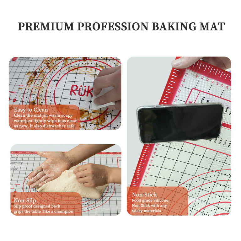Measurik Extra Large Silicone Pastry Mat - Non-Stick 16''(W)24''(L