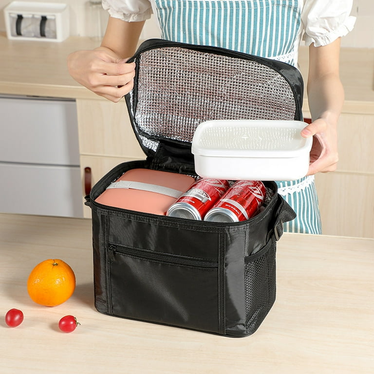 Portable Lunch Box With Shoulder Strap Durable Waterproof Office Thermal Food Bag