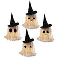thumbnail image 3 of Decoraciones de Halloween para interiores con luz, repisa decorativa para dormitorio, estatua de Halloween, figura de fantasma de fiesta, fantasma Paquete de 4, 3 of 9
