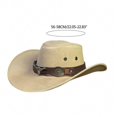 thumbnail image 3 of Handmade Cowboy Hat Wide Brim Hat with Bull Horn Belt for Women Men Dress-up Party Unisex Cowgirl Hat for Campin, 3 of 3