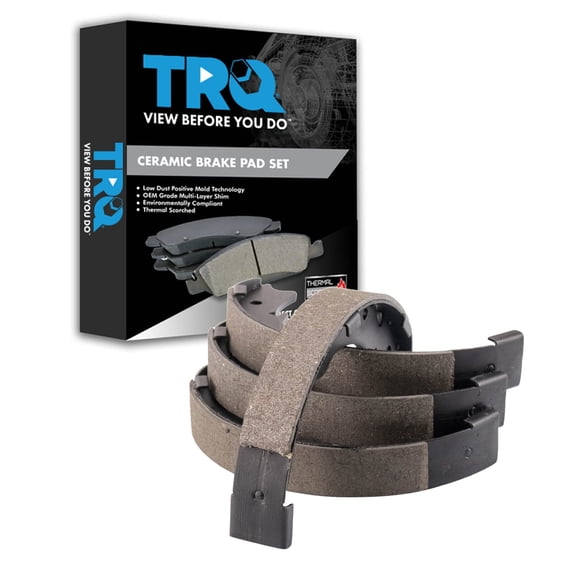TRQ Rear Parking Brake Shoe Set Fits Select 2011-2017 Honda Odyssey