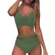 thumbnail image 4 of Augper Fashion Women's Sleeveless Solid Bikini Set Swimsuit Push-Up Padded Swimwear Swimsuit Beachwear, 4 of 5