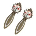 thumbnail image 2 of Valentine's Day Vintage Copper-Colored Lace Bookmarks: Stainless Steel Reading Accessories for Book Lovers - Set of 2, 2 of 5