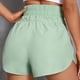thumbnail image 4 of Pantalones cortos deportivos para mujer, pantalones cortos de entrenamiento elásticos informales sueltos de cintura alta para primavera y verano, verde L, 4 of 6