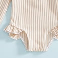 thumbnail image 5 of Splozh Baby Girl Swimsuit Baby Girls Swimsuit Long Sleeves Triangle Cut Zipper Print Rashguard Swimwear Swimsuit Beige,3-4 Years, 5 of 6