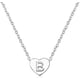 thumbnail image 1 of Collar con letra inicial de corazón de amor pequeño de plata para mujeres y niñas, collar con Gargantilla con Colgante para Nombre personalizado del alfabeto AZ, 1 of 3