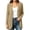 Khaki, variant on TGSLY Waffle Cardigan Coat for Women Lightweight Long Sleeve Solid Color Tops Relaxed Casual Fall Fation Outerwear with Pockets S