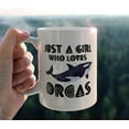 thumbnail image 3 of Just a Girl Who Loves Orcas Ocean Sea Whale Ceramic Mug-11oz Coffee Milk Tea Mug Cup with Handle,Gifts for Whale Lovers Girls, 3 of 5