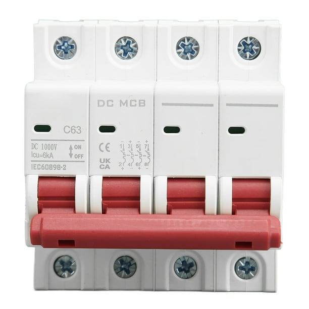 Overload Protection Switch, PA66 Housing DC 1000V 63A 4P Circuit