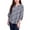 Grey, variant on NY Collection Womens Petites Floral Prnt Ruched Pullover Top