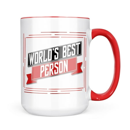 

Neonblond Worlds Best Person Mug gift for Coffee Tea lovers