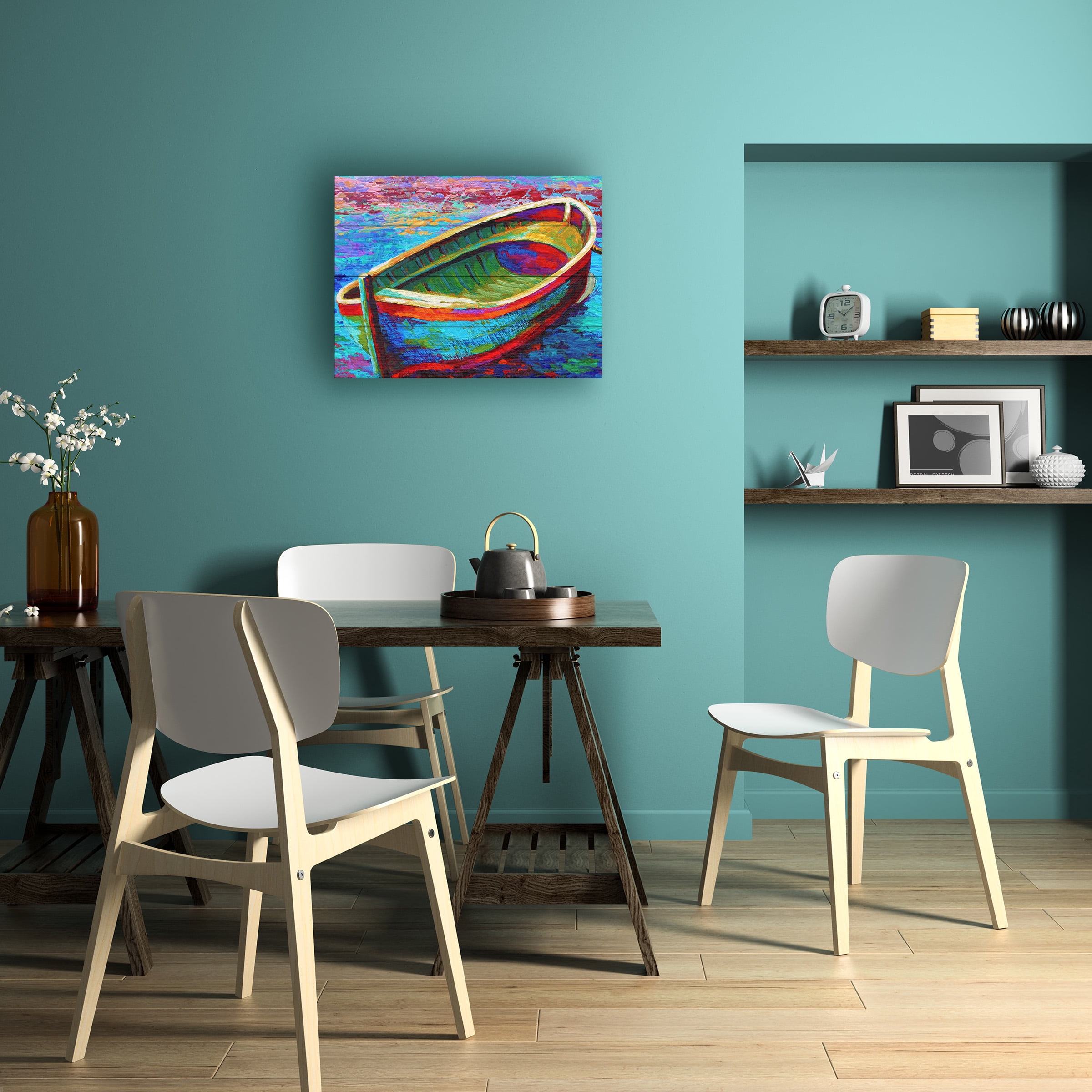 Marion Rose 'Boat 9' Wood Slat Art