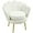 Cream White, variant on HOMCOM Modern Accent Chair Velvet Fabric Leisure Club Chair with Gold Legs