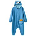 thumbnail image 1 of Pijama de una pieza para mujer, bonito mono azul Kigurumi de dibujos animados de monstruo de las galletas, suelto, fiesta en casa de Navidad, rojo, para niños, 1 of 4