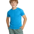thumbnail image 1 of Zpanxa Girls Athletic Shirts Solid Color Round Neck Short Sleeve Sporty Tee Polyester Top 13-14 Years, 1 of 5