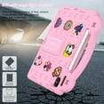 thumbnail image 7 of TECH CIRCLE for iPad Air 6th Gen 11 Inch Case 2024,iPad Pro 11 Inch Case 2024 5th Gen(M4),Cartoon Panda Shockproof Rugged Lightweight Convertible Stand Kids Friendly Tablet Case with Handles,Pink, 7 of 7