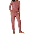 thumbnail image 3 of Fantaslook Womens Pajamas Sets Long Sleeve Top and Pant with Pockets Lounge Wear Set Oufits, 3 of 12
