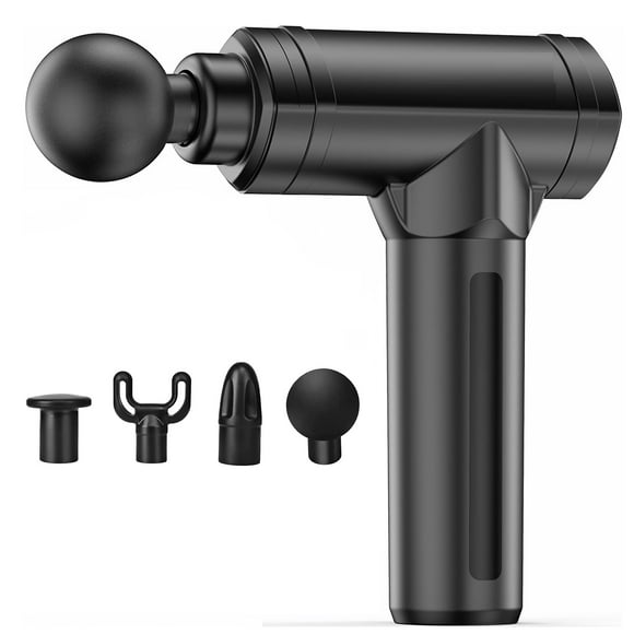 Toytexx Pistolet de Massage des Tissus Profonds – 5 Vitesses et 4 Têtes pour le Soulagement Musculaire et la Récupération – M69-2