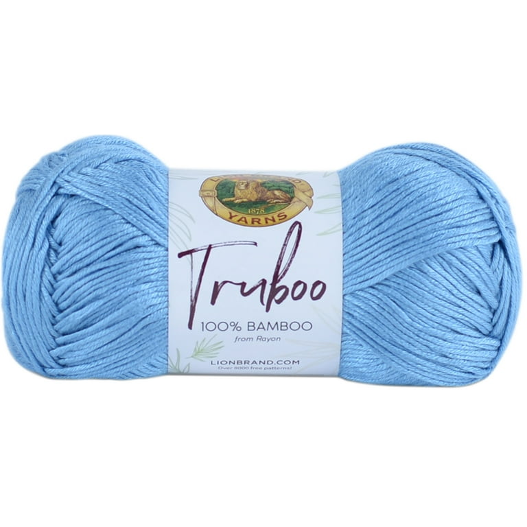 Lion Brand Truboo Yarn - Light Blue, 241 yards