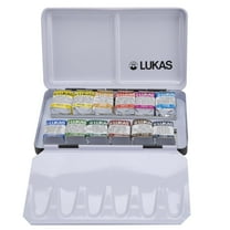 Lukas 1862 Aquarell Artists' Watercolor Paint Set of 12 Half Pans - Vibrant Professional Grade Watercolor Paint - Easy-to-Wet - Intense Color, Long-Lasting - Ideal for Professional Watercolorists