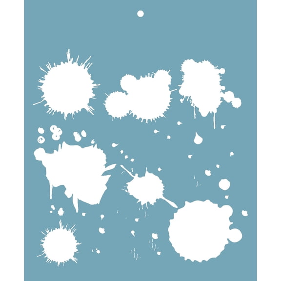 FineArt Drops Stencils for Mixed Media, Wall Painting, Art and Craft, Home Decor, DIY Craft, Card Making and Fabric Painting, Size 6X6 Inch