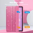 thumbnail image 6 of Fintie Hybrid Slim Case for Samsung Galaxy Tab A9+ / Tab A9 Plus 11 inch 2023 Model (SM-X210/X216/X218), Shockproof Cover with Clear Transparent Back Shell, Auto Wake/Sleep, Raspberry Glitter, 6 of 9