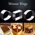 thumbnail image 2 of 6 Pieces Cake Ring, Cake Cutter, Cake Mold, Stainless Steel Cake Ring Baking Mousse Molds Dessert Rings, 2 of 5