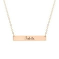 thumbnail image 4 of Personalized Birthday Day Gift for Mom Women's Stainless Steel Rose Gold Horizontal Name Necklace Bar Engravable Gift for Girlfriend Wife Free Jewelry Gift Box Ships Next Day, 4 of 16