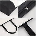 thumbnail image 4 of Muka Canvas Zippered Tote with Lining, Two-Tone Accent Gusseted Tote Bag, 15-1/2" x 12" x 3", 4 of 6