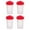 Clear, variant on THHEIC Set of 4 Clear Plastic Travel Spice Shakers with Colored Moisture-Proof Lids, Compact and Airtight for Camping, Picnics, and Lunch Boxes