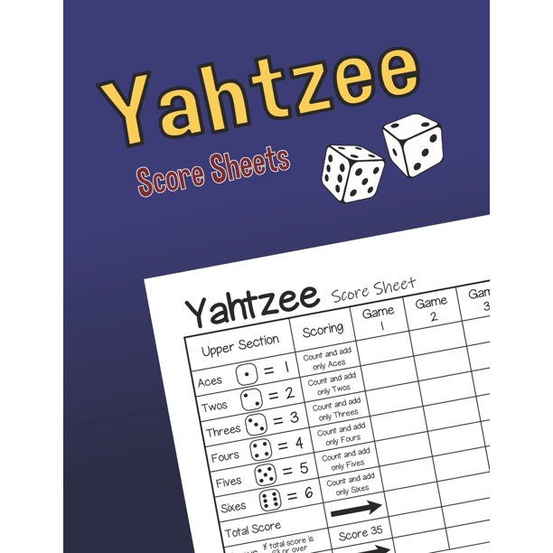 yahtzee score sheets yahtzee score cards yahtzee score keeper book