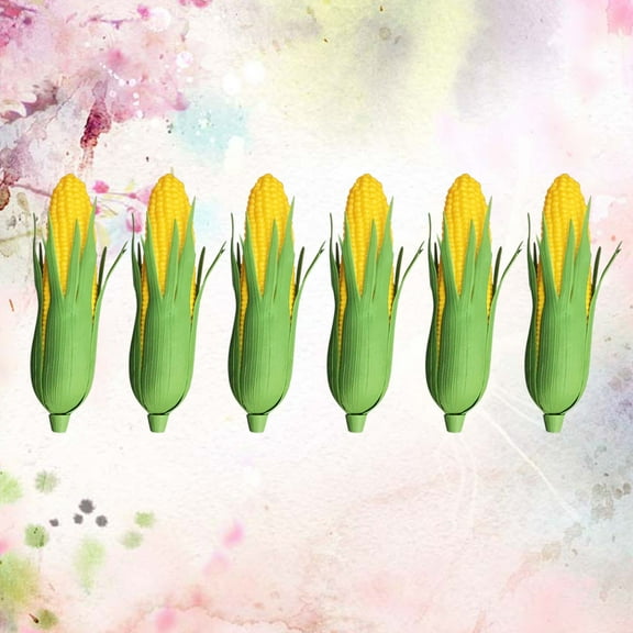 GOOHOCHY Artificial Corn for Decoration Made of Plastic Multi Color 6 Pieces Perfect for Home Party and Shop Display
