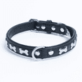 thumbnail image 1 of ROTTERDAM BONES Leather Dog Collar Single- Row Bones, 1 of 3