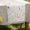 thumbnail image 3 of Deago Daisy Lavender Tulip Floral Leaves Summer Table Runner, Spring Kitchen Dining Table Decoration for Home Party Decor 13x72 Inch, 3 of 8
