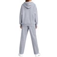 thumbnail image 3 of Soyumi Cute Homewear Jogge Pajama Corduroy Fashion Clothing Modal Classic High Waisted Fleece Wool Trendy Loungewear Costumes Casual Textured Cardigan Hoodie and Pants Basic Cozy Crewneck, Light Ashy, 3 of 9
