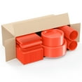 thumbnail image 3 of Exquisite 350 Piece Orange Plastic Disposable Party Plates & Tableware Combo Set, 3 of 8