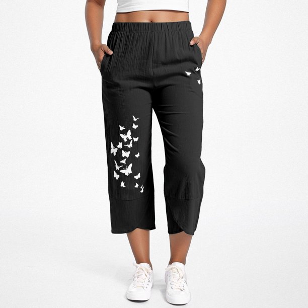 WILLBEST Pantalones Casuales de Mujer con Estampado de Moda, Pantalones Holgados de Pierna Ancha para Una Comodidad Elegante y Un Uso Versátil. Chica