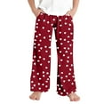 thumbnail image 3 of Diufon Valentine's Day Pajama Pants for Boys Girls Elastic High Waist Long Sleep Pants Soft Bottoms with Pockets, 3 of 6
