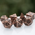 thumbnail image 3 of GFDYREE Steampunk Style Metal Dice Set 7 Die Polyhedral DND Dice Set D&D Dice for Dungeons and Dragons Role Playing Game and Math Teaching (Ancient Copper), 3 of 7