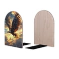 thumbnail image 2 of Hirioo Golden Sky Bald Eagle for Bookends Decorative Bookends for Shelves for Home or Office, Non-Slip Base, 2 of 8
